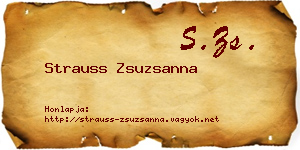 Strauss Zsuzsanna névjegykártya