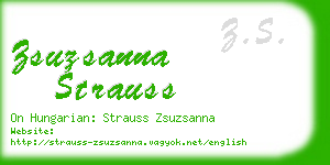 zsuzsanna strauss business card